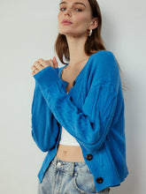 Button Down Twist Thin Cardigan